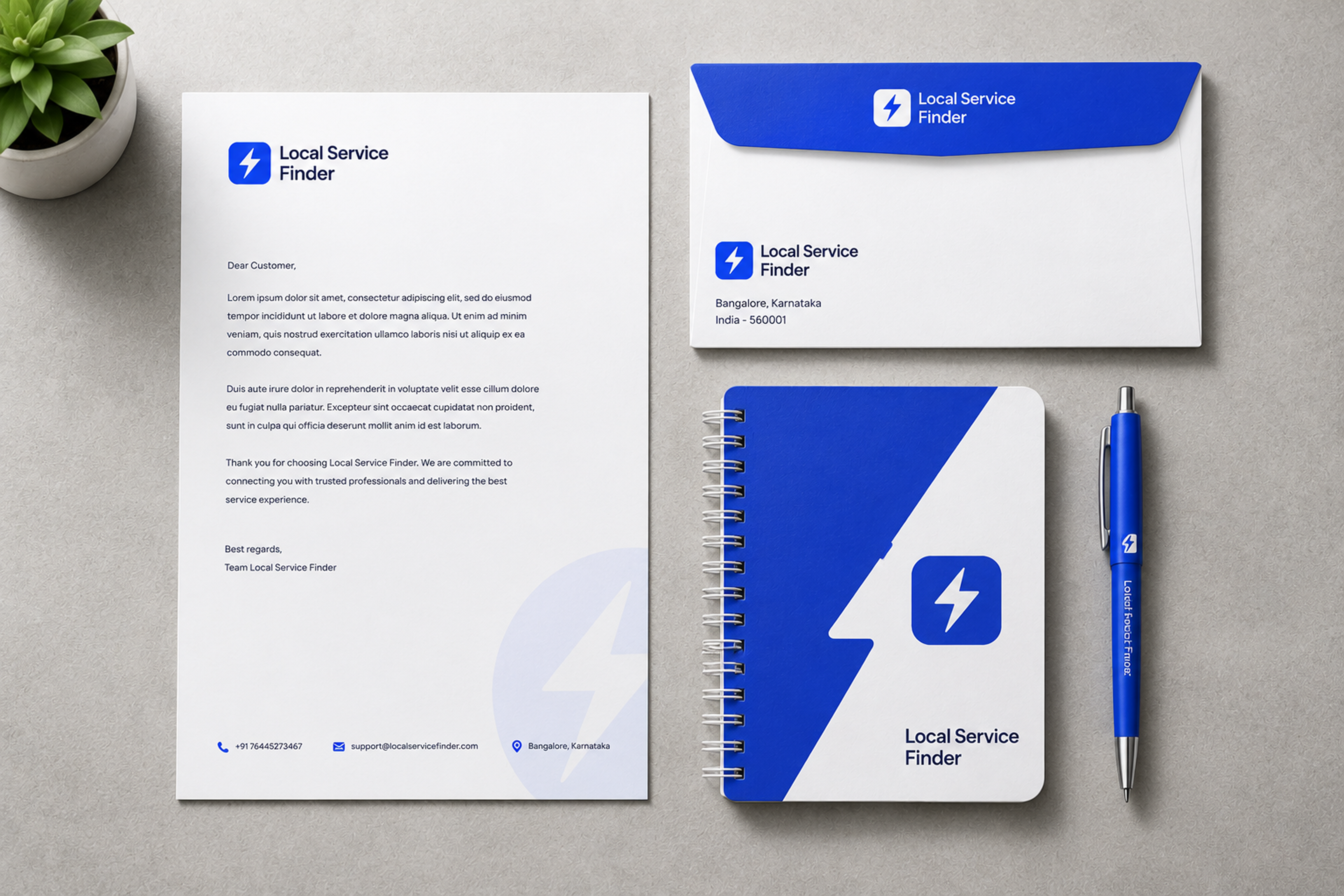 Local Service Finder – Stationery Design